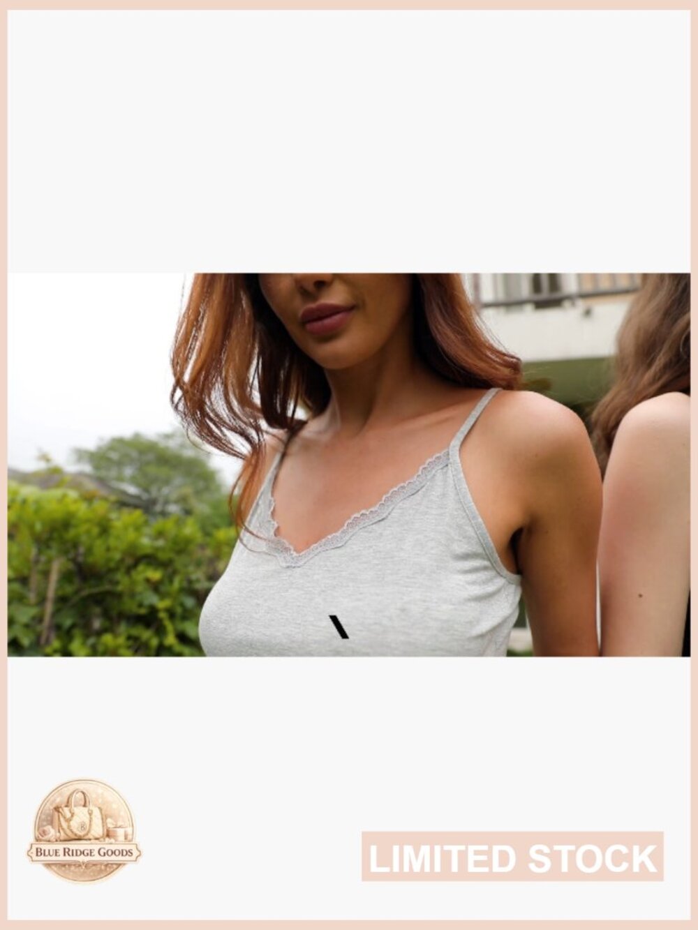 Lace Trim Camisole V-Neck Adjustable Straps Sexy Chic Layering Essential - Picture 6 of 6